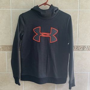 Under Armour Cold Gear Gray Logo hoodie sweatshirt